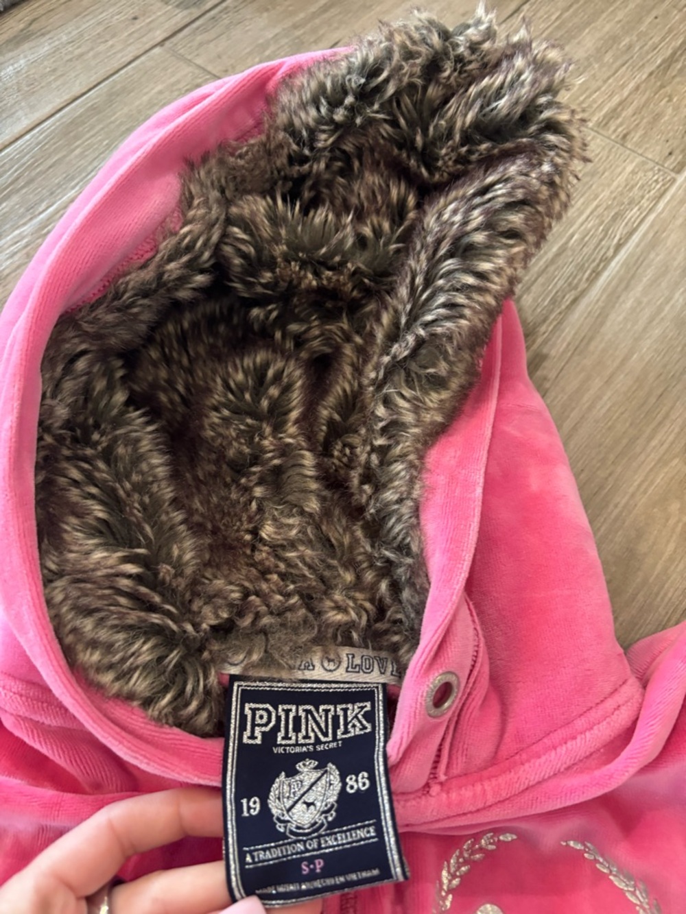 VINTAGE PINK HOODIE - Picture 4 of 6